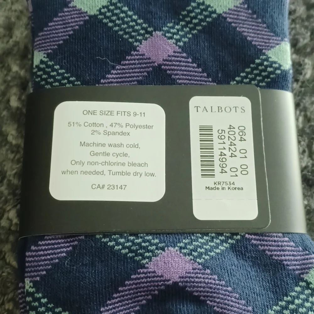 New Talbots Simple Bias Trouser Socks